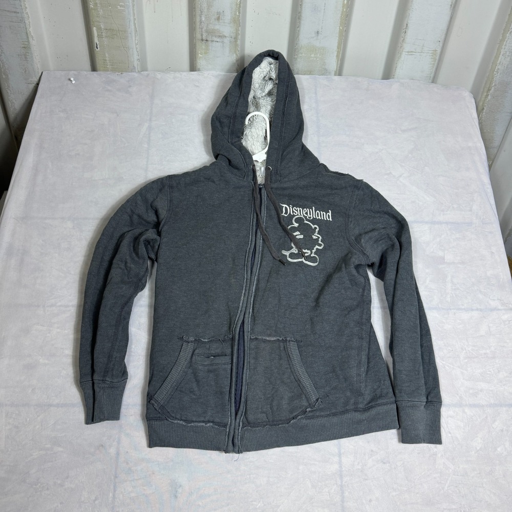 Disney Parks Sweatshirt Mens Gray Fleece Sherpa Lining Mickey 55th Disneyland L